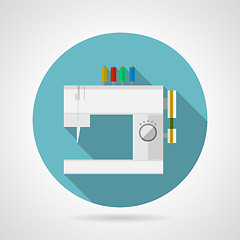 Image showing Flat vector icon for sewing machine