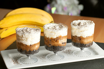 Image showing Banana Caramel Parfait Desserts