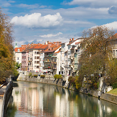 Image showing Medieval houses in Ljubljana, Slovenia.