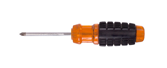 Image showing Modern screwdriver isolated on a white background