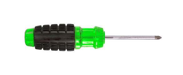 Image showing Modern screwdriver isolated on a white background