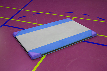 Image showing Very old mat on a court