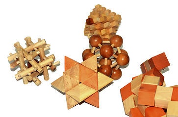 Image showing Wooden logic toys