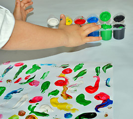 Image showing Finger painting