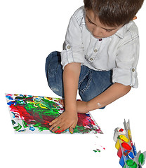 Image showing Finger painting