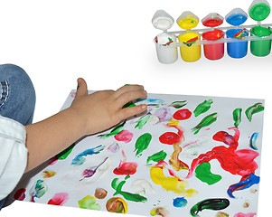 Image showing Finger painting