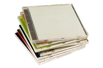 Image showing Stack of CD casings

