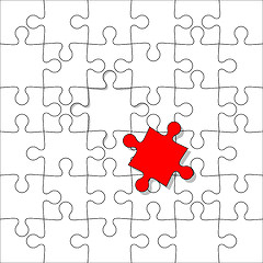 Image showing Background Vector Illustration jigsaw puzzle. Separately with on