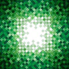 Image showing Abstract green triangle mosaic background design element. Vector