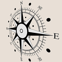 Image showing Wind rose compass flat symbols. Vector illustration.