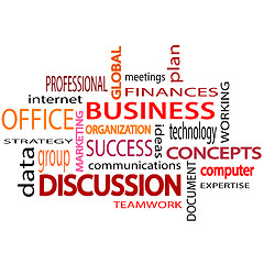 Image showing Business related words text. White  background. Vector illustrat