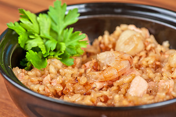Image showing Shrimps risotto