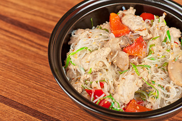 Image showing noodles with chicken