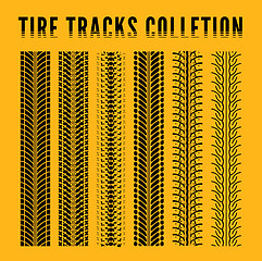 Image showing Tire track collection