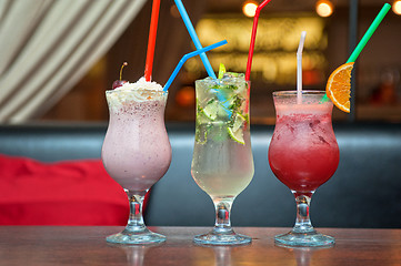 Image showing three healthy nonalcoholic cocktails