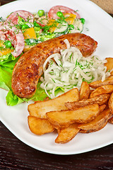 Image showing Roasted sausage