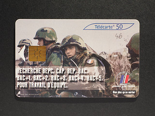 Image showing French phone card