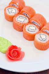 Image showing Salmon roll sushi