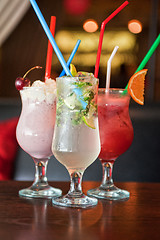 Image showing three healthy nonalcoholic cocktails