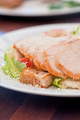 Image showing Chicken ceasar salad