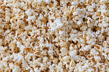 Image showing Closeup View of Fresh, Fluffy Popcorn