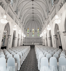 Image showing Interior of Chijmes Hall in Downtown Singapore