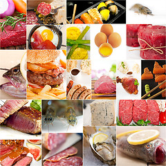 Image showing high protein food collection collage