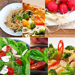 Image showing healthy Vegetarian vegan food collage