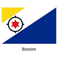 Image showing Flag  of the country  bonaire. Vector illustration. 