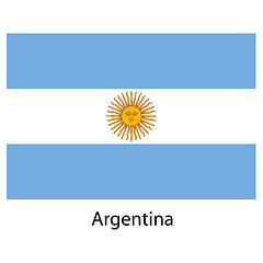Image showing Flag  of the country  argentina. Vector illustration. 