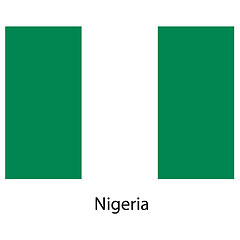 Image showing Flag  of the country  nigeria. Vector illustration. 