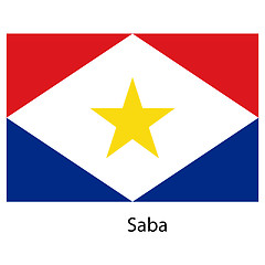 Image showing Flag  of the country  saba. Vector illustration. 