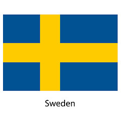 Image showing Flag  of the country  sweden. Vector illustration. 