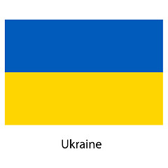 Image showing Flag  of the country  ukraine. Vector illustration. 