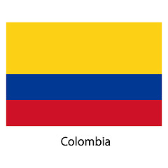 Image showing Flag  of the country  colombia. Vector illustration. 