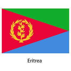 Image showing Flag  of the country  eritrea. Vector illustration. 