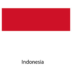 Image showing Flag  of the country  indonesia. Vector illustration. 
