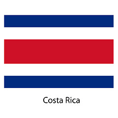 Image showing Flag  of the country  costa rica. Vector illustration. 