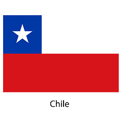 Image showing Flag  of the country  chile. Vector illustration. 