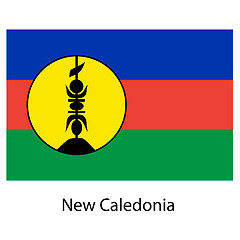 Image showing Flag  of the country  new caledonia. Vector illustration. 