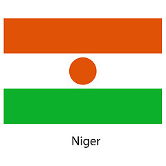 Image showing Flag  of the country  niger. Vector illustration. 