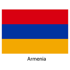 Image showing Flag  of the country  armenia. Vector illustration. 