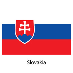 Image showing Flag  of the country  slovakia. Vector illustration. 