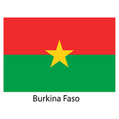 Image showing Flag  of the country  burkina faso. Vector illustration. 