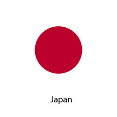 Image showing Flag  of the country  japan. Vector illustration. 