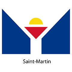 Image showing Flag  of the country  saint martin. Vector illustration. 