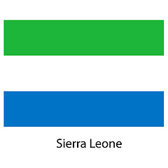 Image showing Flag  of the country  sierra leone. Vector illustration. 