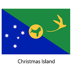 Image showing Flag  of the country  christmas island. Vector illustration. 