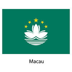 Image showing Flag  of the country  macau. Vector illustration. 