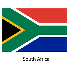 Image showing Flag  of the country  south africa. Vector illustration. 